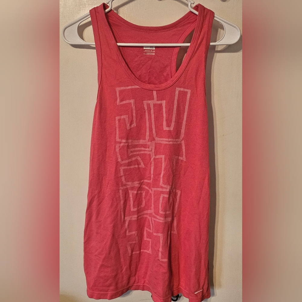 Nike Pink Tank Top with Rounded Neckline and Wide Straps